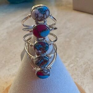 Cotton Candy Turquoise Stone Ring